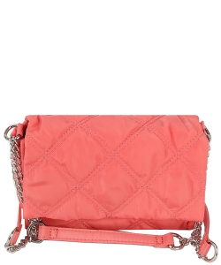 Quilted Nylon Crossbody Bag LHU481 ROSEPINK